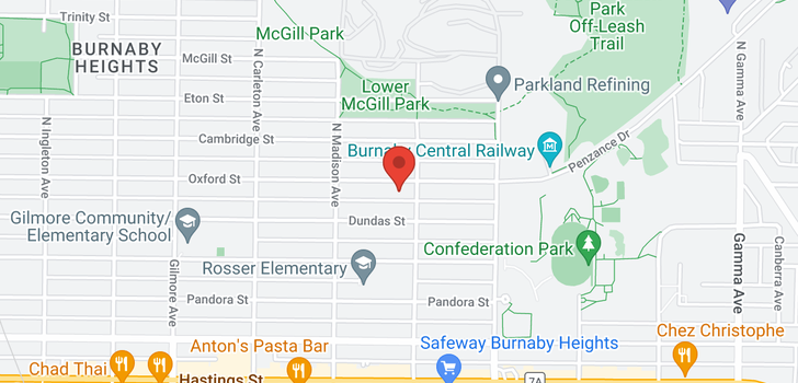 map of 4380 OXFORD STREET